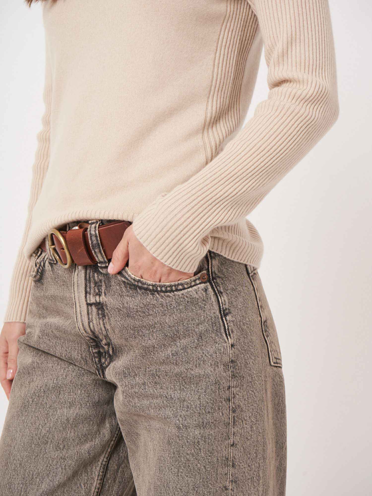 Finstickad Tröja i Ull/Cashmere