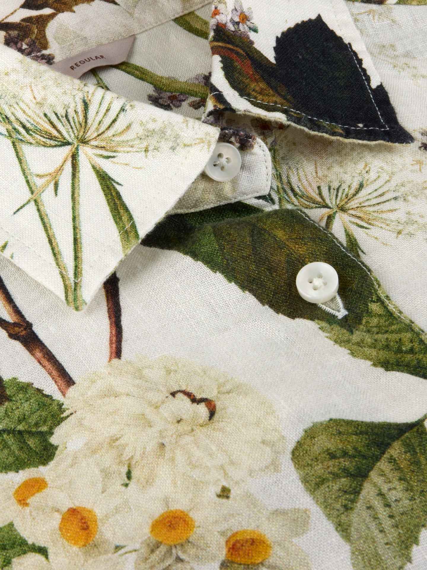 Sofie Regular Mönstrad Linneskjorta