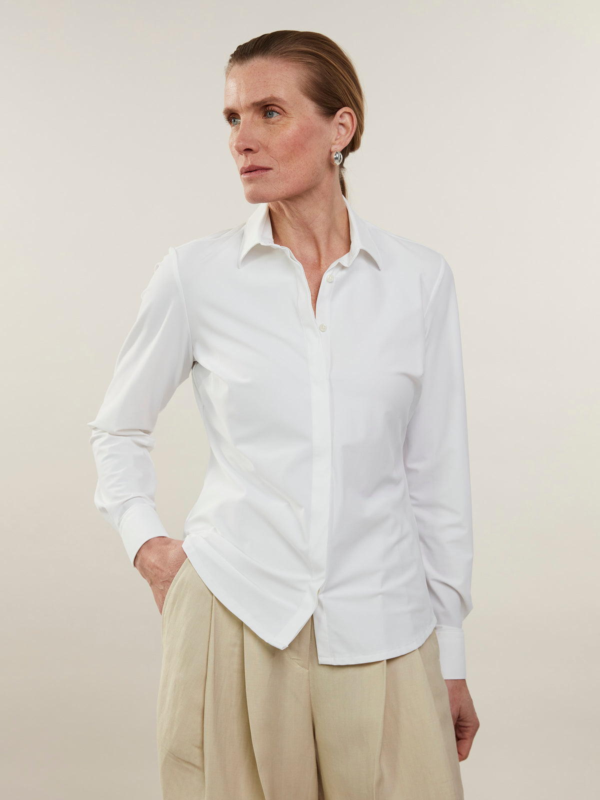Vit Sofie Active Stretchskjorta