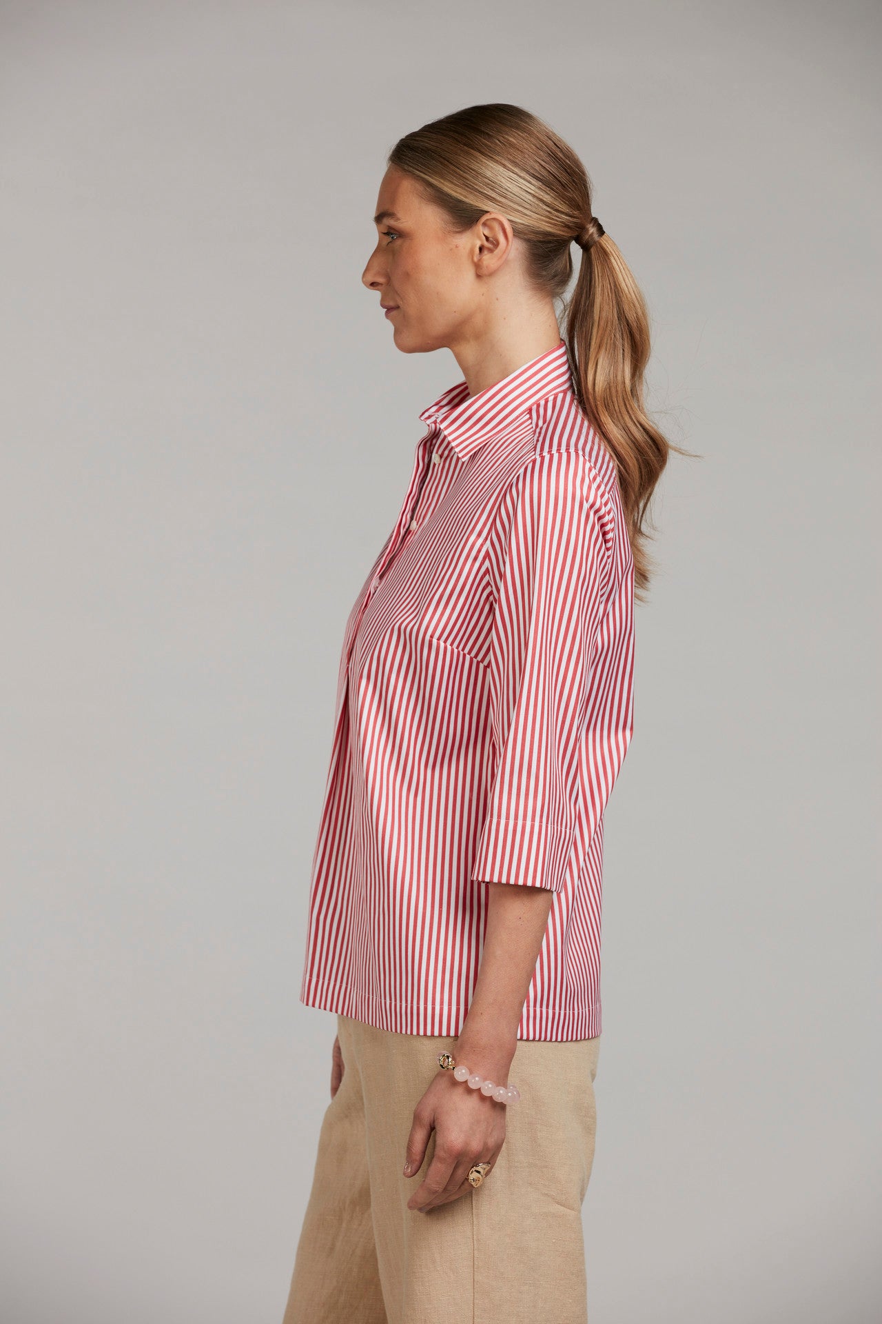 Stella Randig Pop-over Skjorta