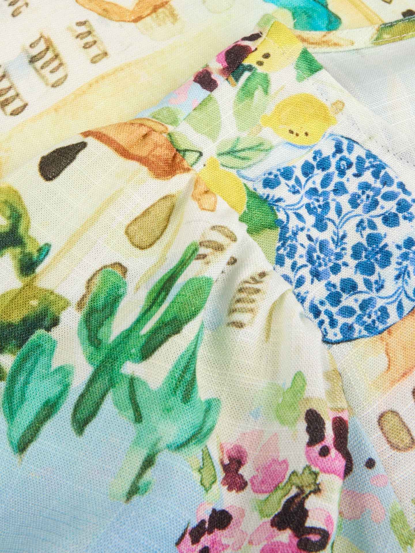 Carmen Mönstrad Blus i viskos