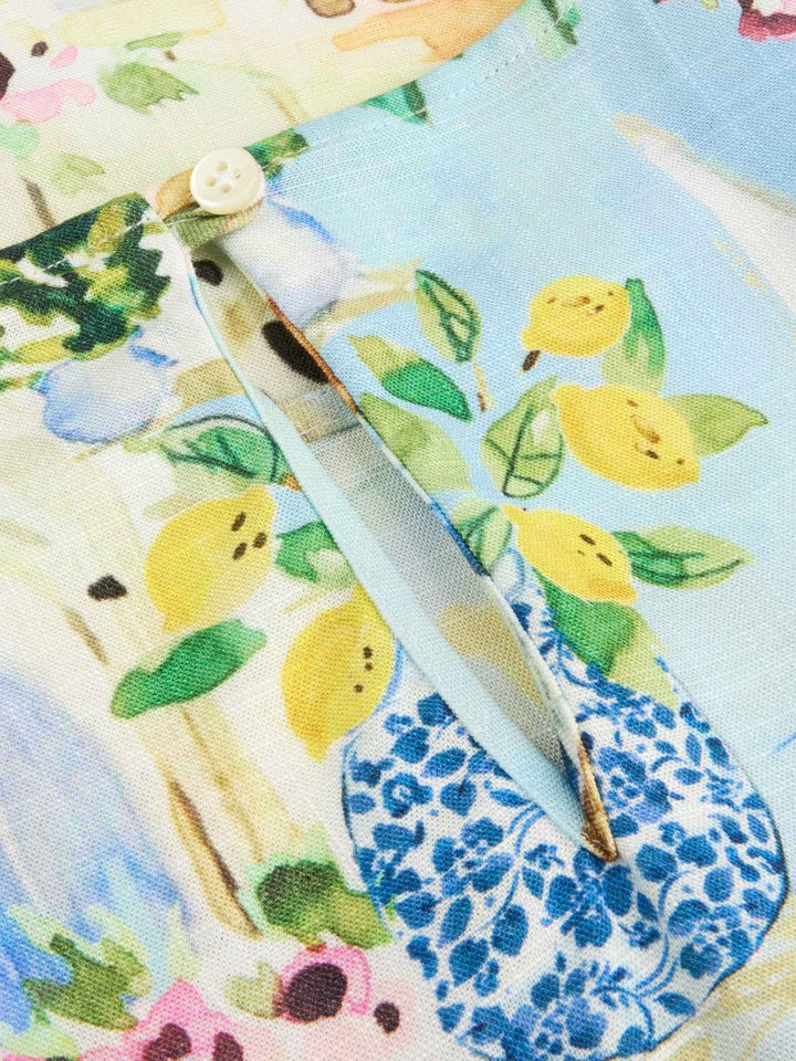 Carmen Mönstrad Blus i viskos