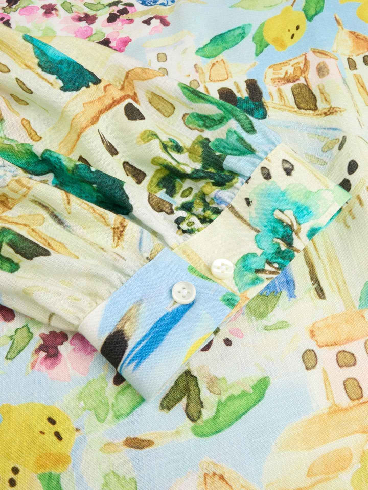 Carmen Mönstrad Blus i viskos