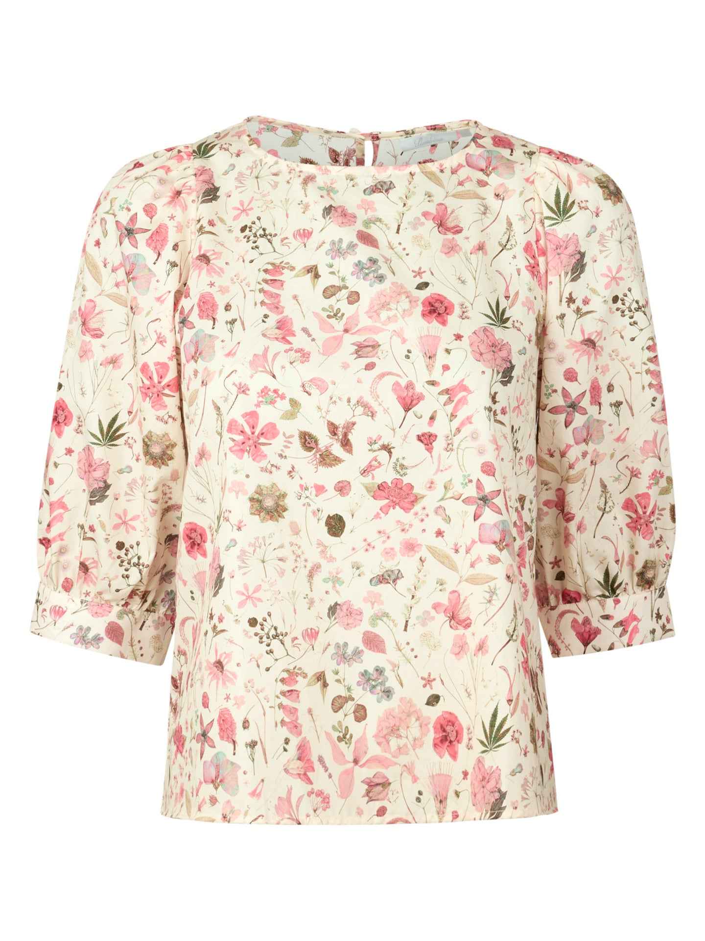 Ljusrosa Carmen Blommig Blus