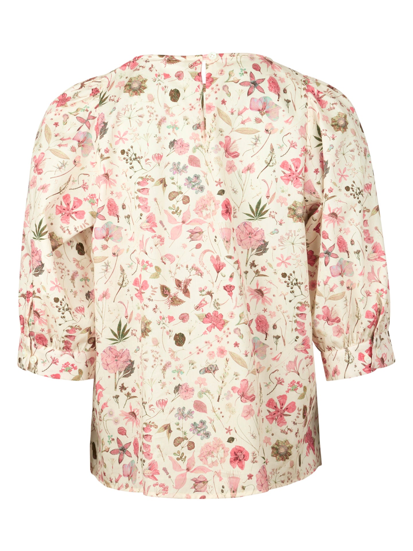 Ljusrosa Carmen Blommig Blus