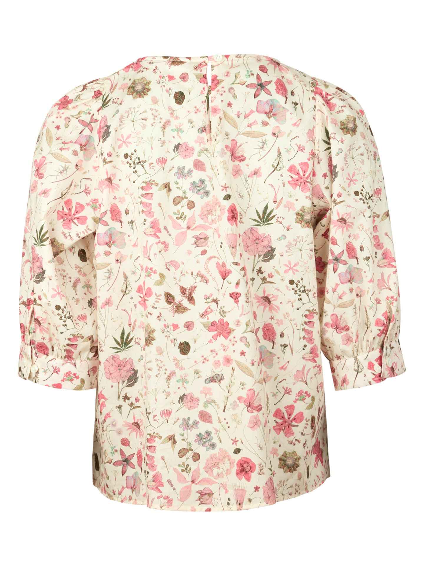 Ljusrosa Carmen Blommig Blus