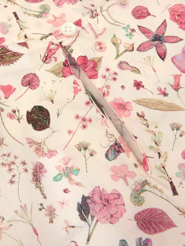 Ljusrosa Carmen Blommig Blus