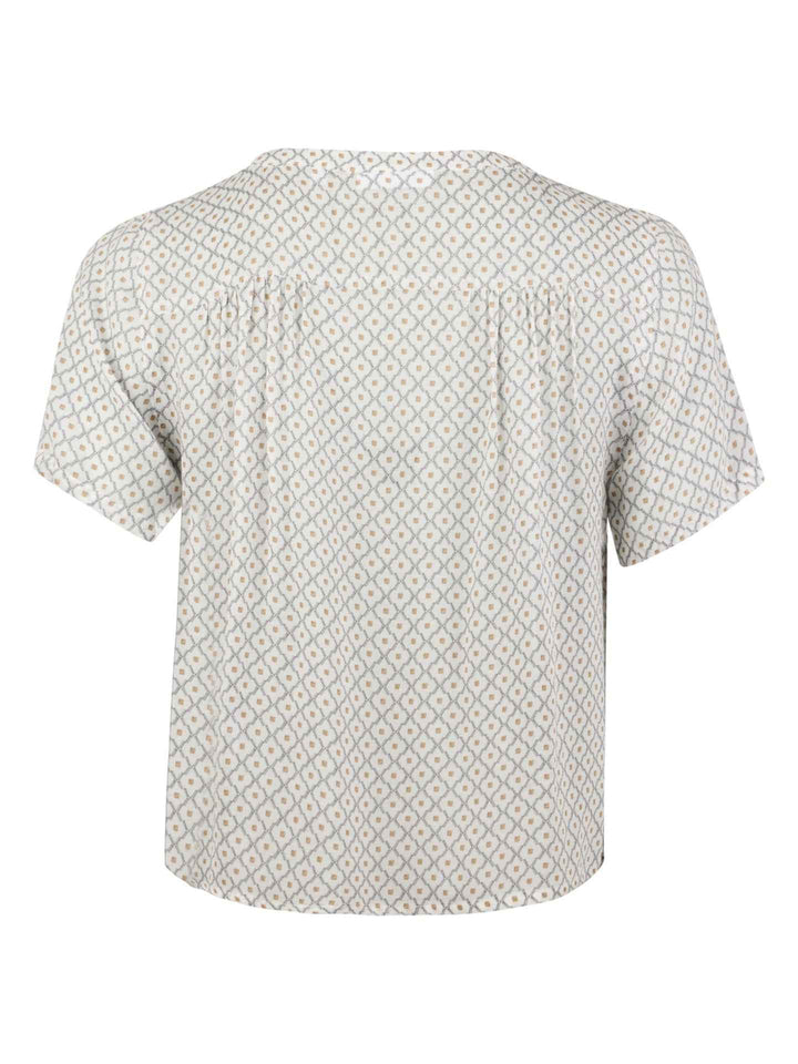 Vit Lilo Mönstrad Blus