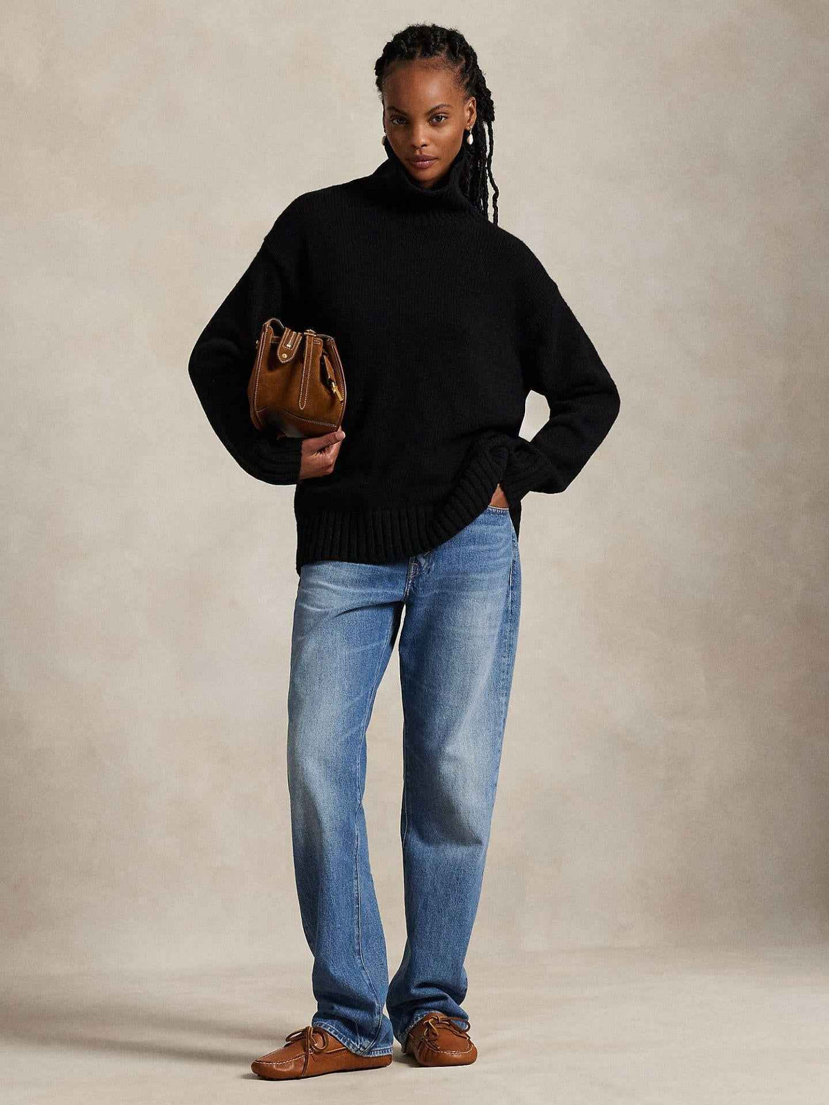 Oversize Chunky Polotröja i Ull
