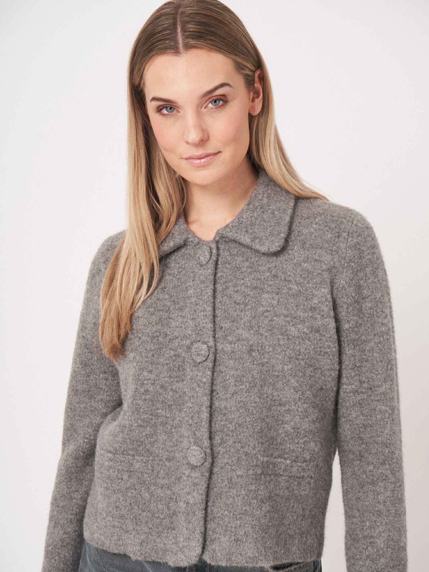 Cropped Bouclé Cardigan