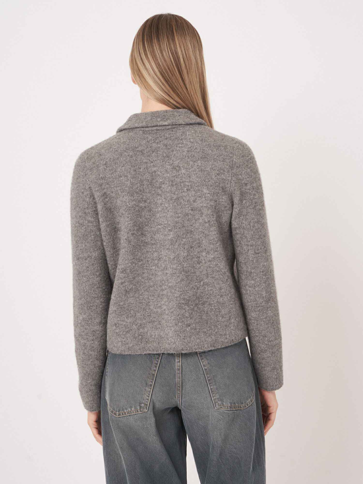 Cropped Bouclé Cardigan