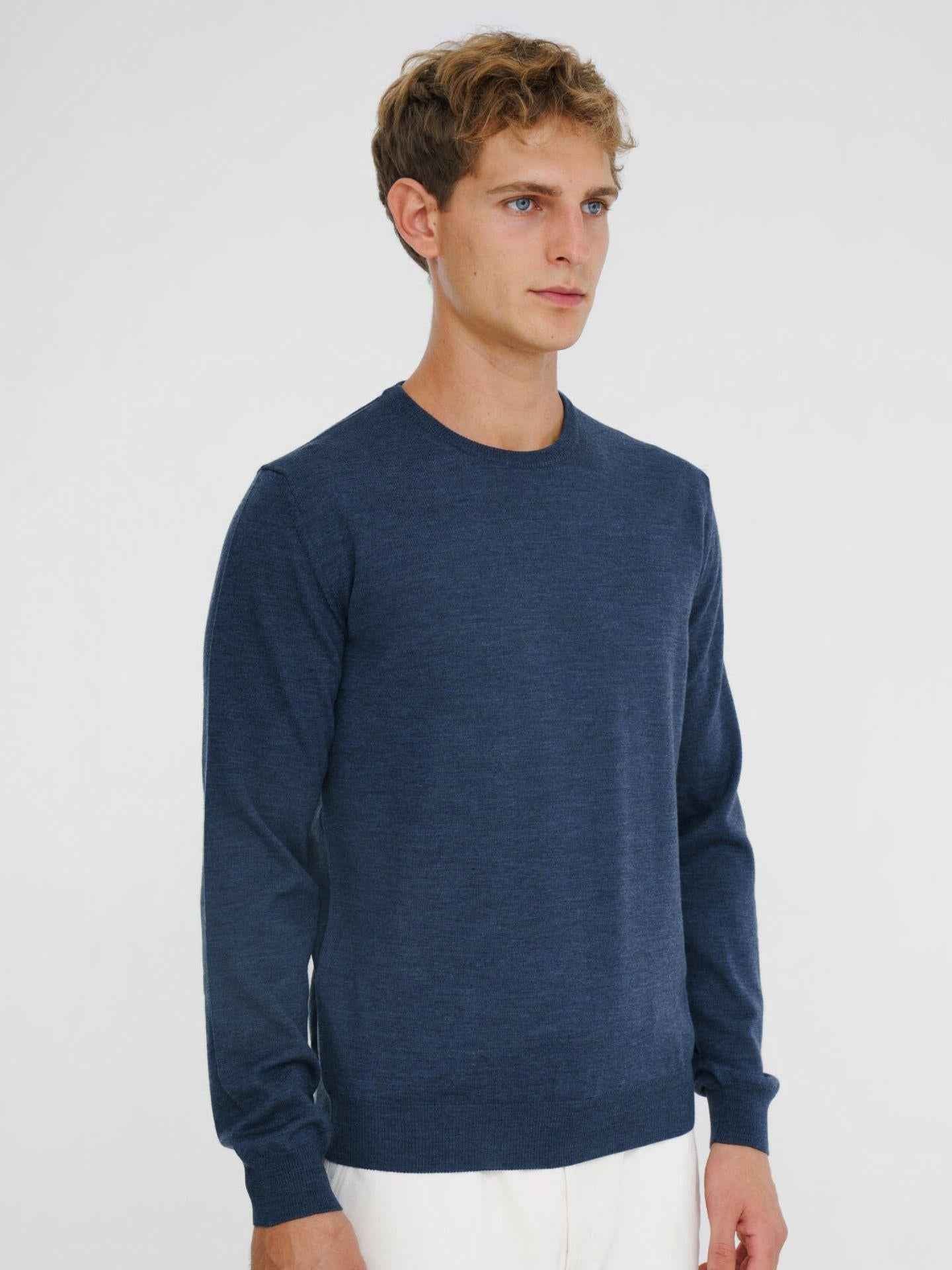 Crew Neck Tröja i Merinoull