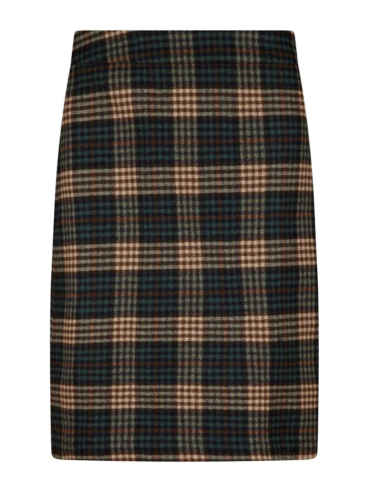 Isadora Knälång Rutig Ullkjol