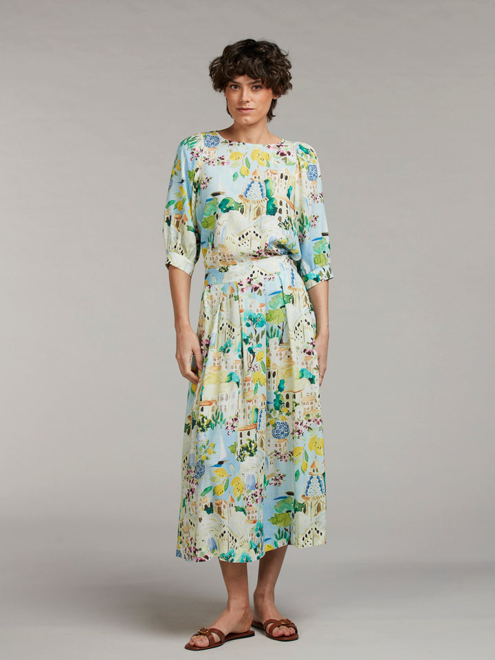 Kathryn Mönstrad Kjol i Viskos - Stenströms