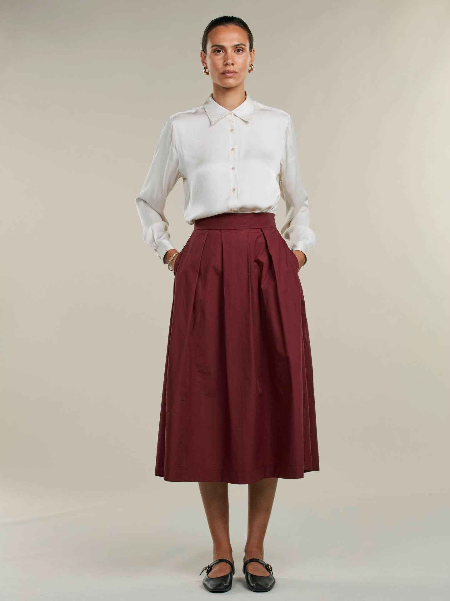 Kathryn Midi Bomullskjol