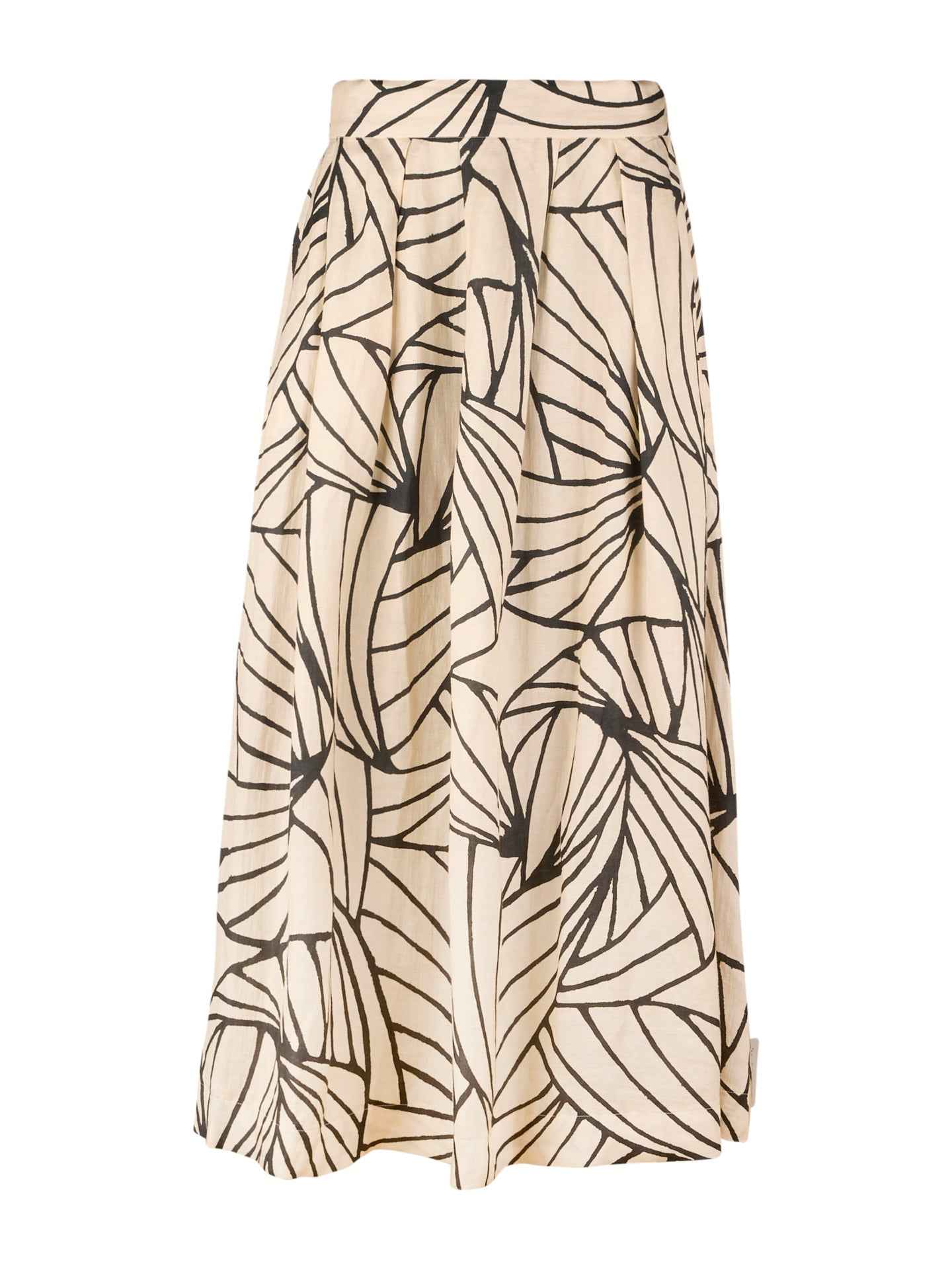 Beige Kathyrn Mönstrad Kjol