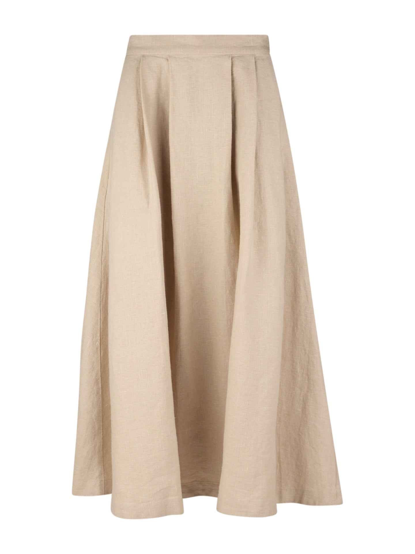 Beige Lorena Linnekjol