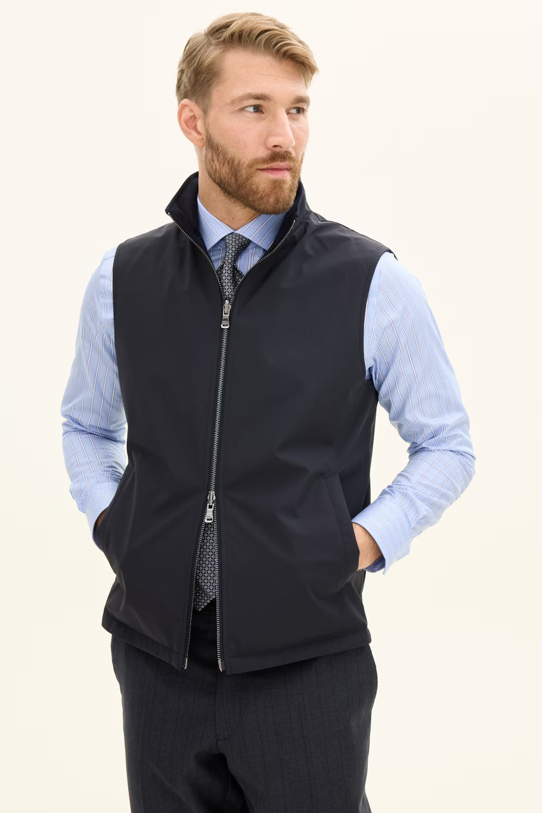 Vändbar Vadderad Flanellväst - Stenströms Store