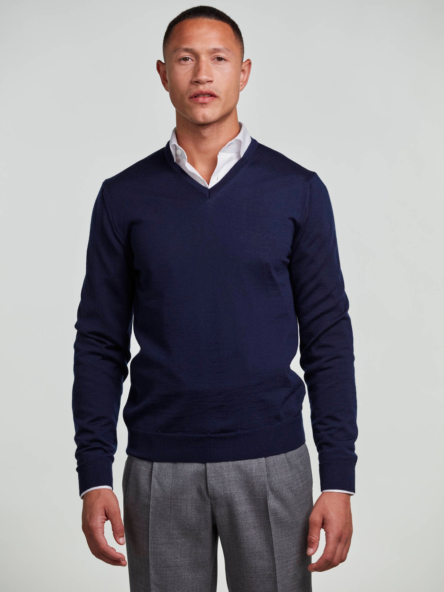 V-hals Merinoull Tröja - Stenströms Store