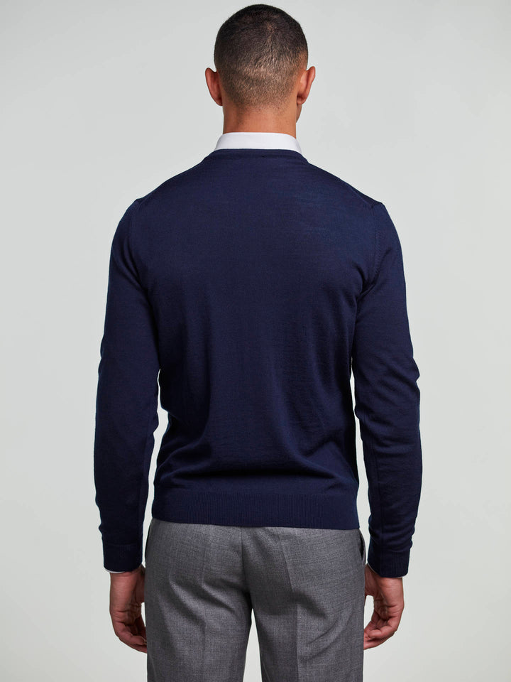 V-hals Merinoull Tröja - Stenströms Store