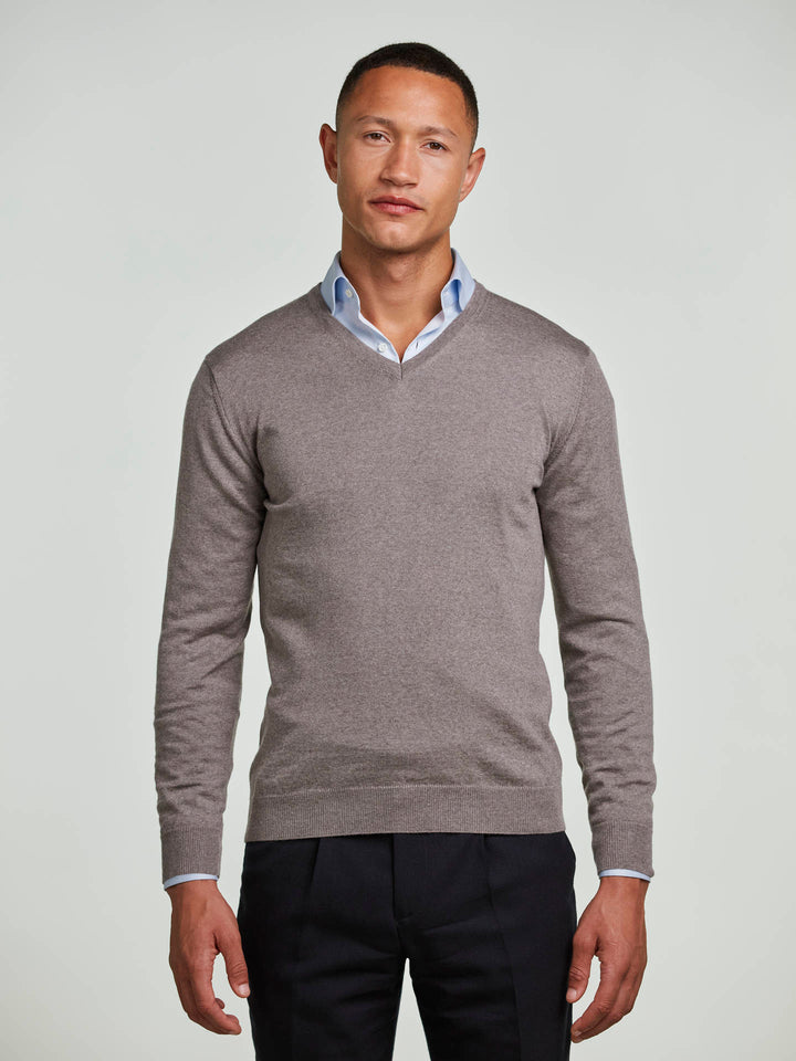 V-hals Merinoull Tröja - Stenströms Store