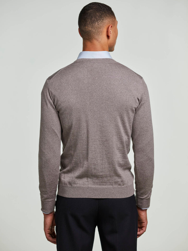 V-hals Merinoull Tröja - Stenströms Store