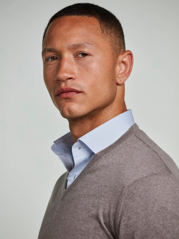 V-hals Merinoull Tröja - Stenströms Store