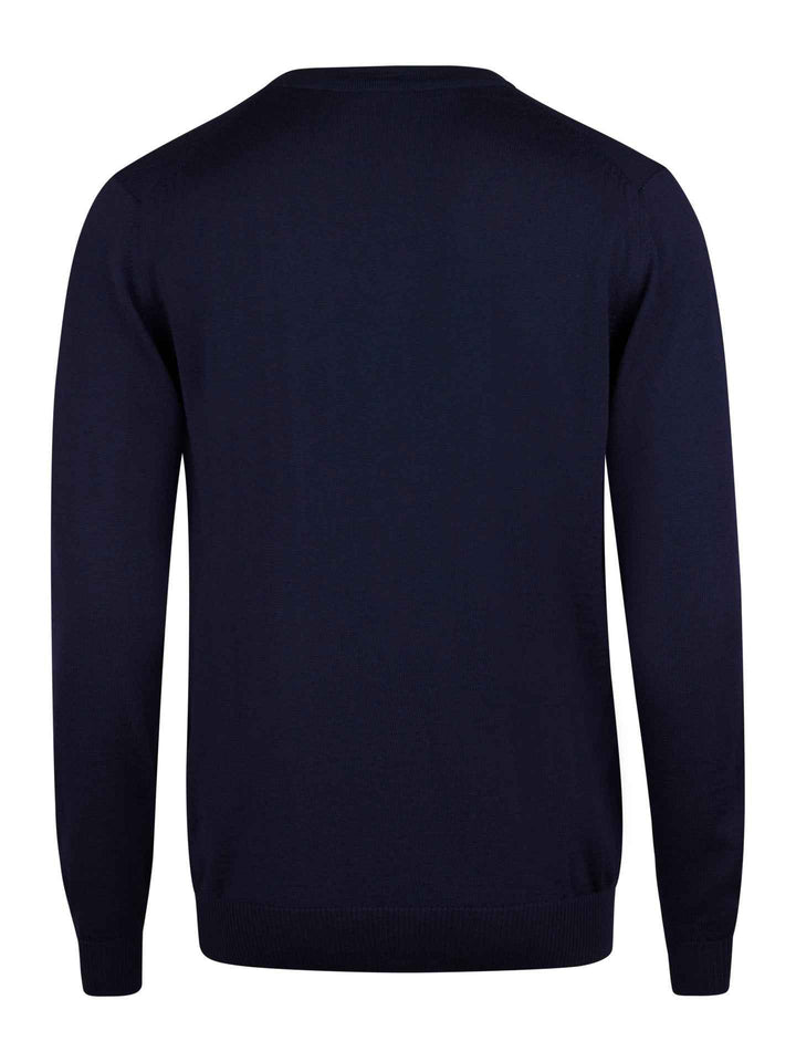 Klassisk V-hals Kofta i Merinoull