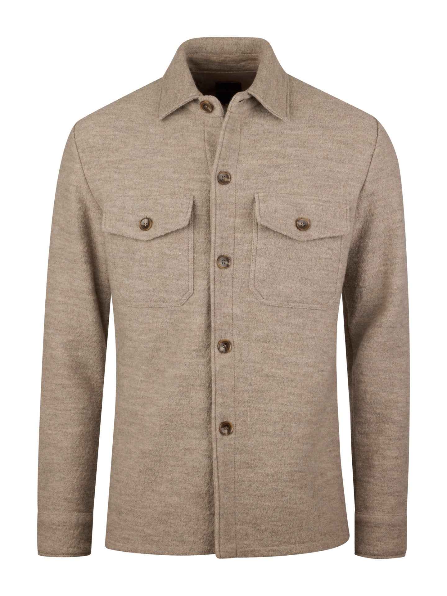 Overshirt i Filtad Ull