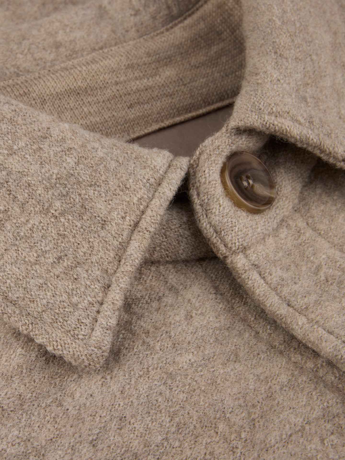 Overshirt i Filtad Ull