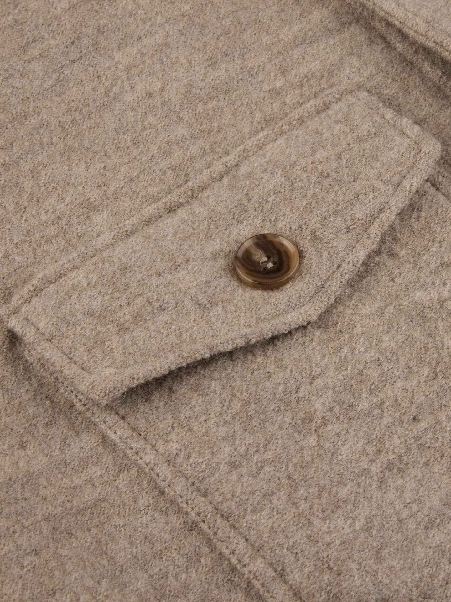 Overshirt i Filtad Ull