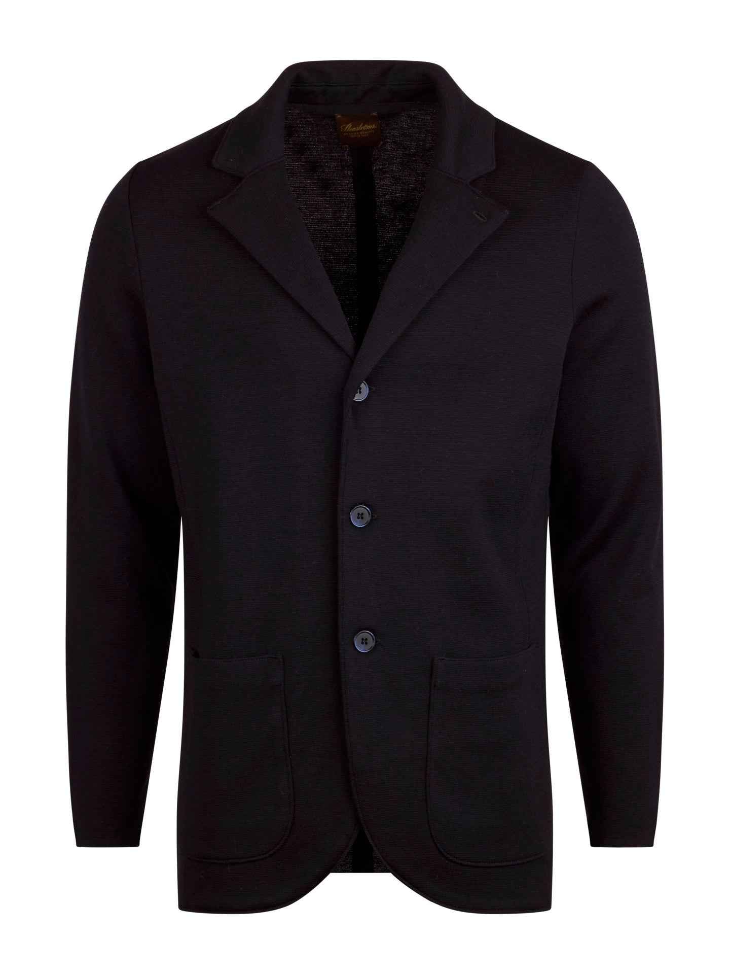 Marinblå Stickad Milano Mernio Blazer - Stenströms