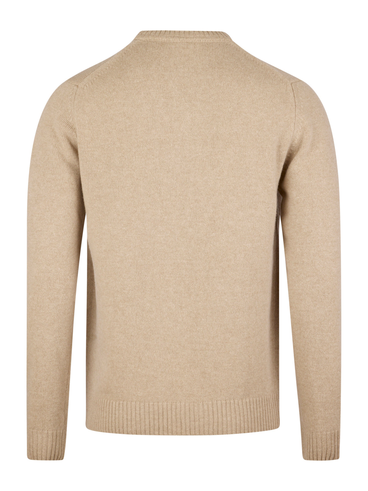 Beige Brushed Merino Wool Sweater