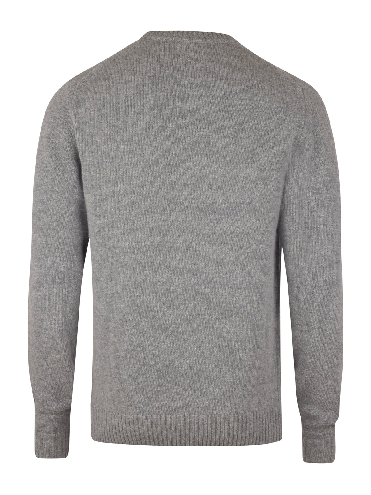 Grey Brushed Merino Wool Sweater