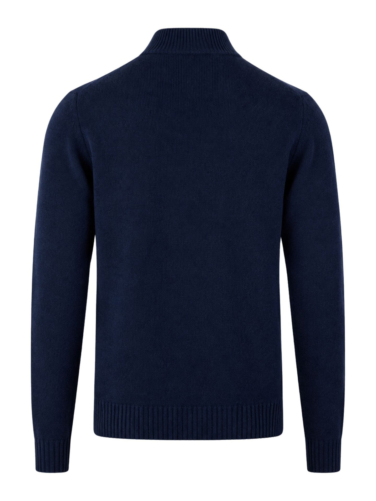 Marinblå Borstad Merino Half Zip
