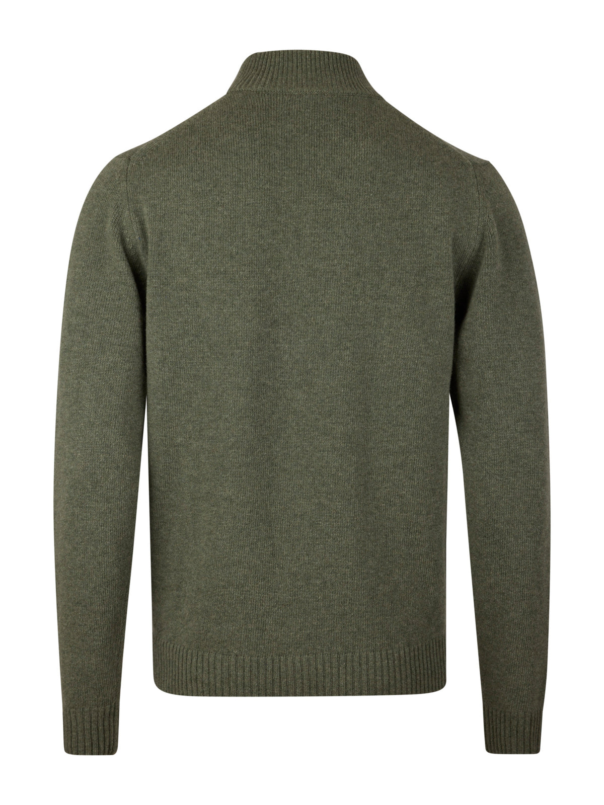 Grön Borstad Merino Half Zip