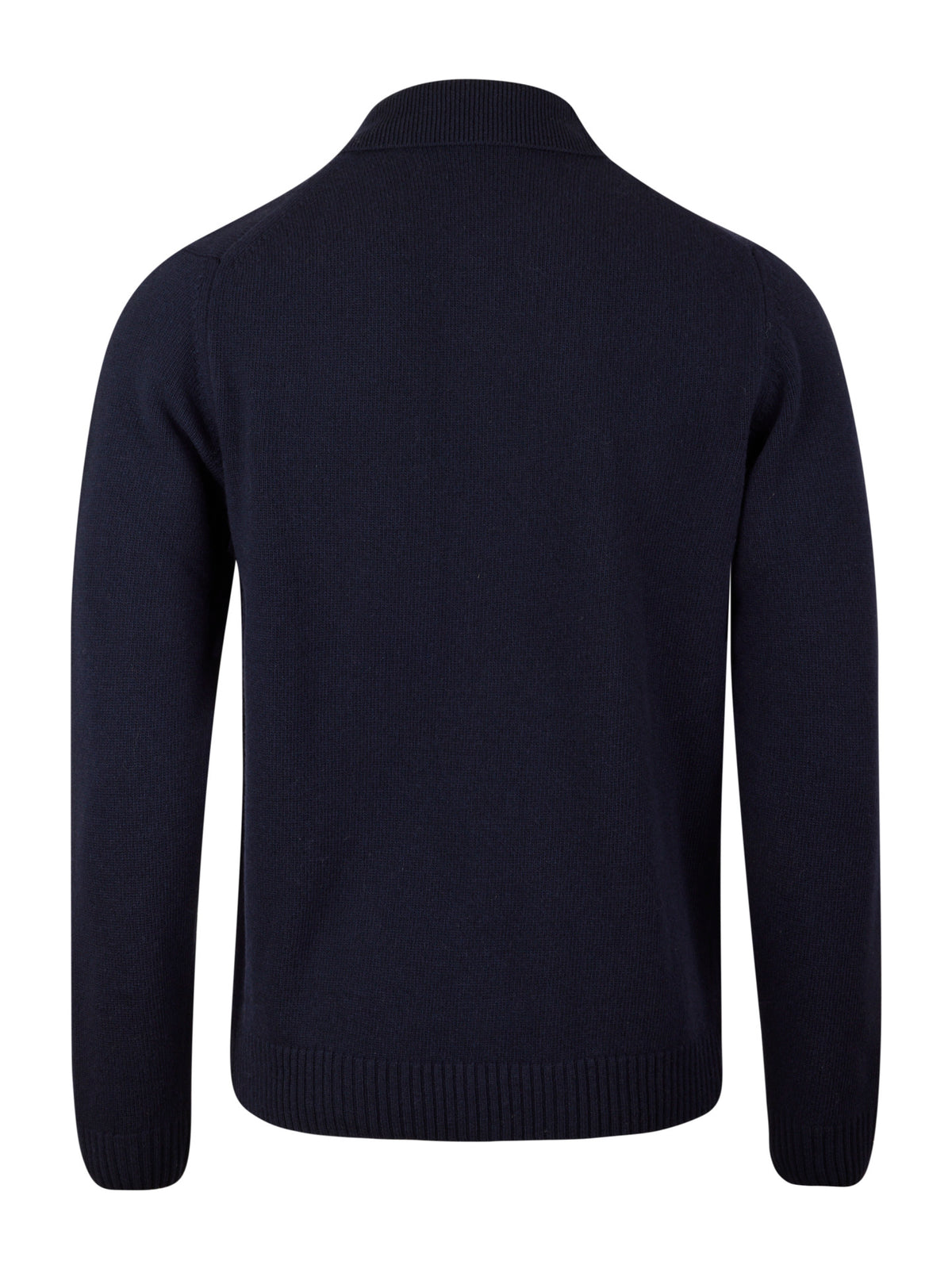 Marinblå Borstad Merino Cardigan