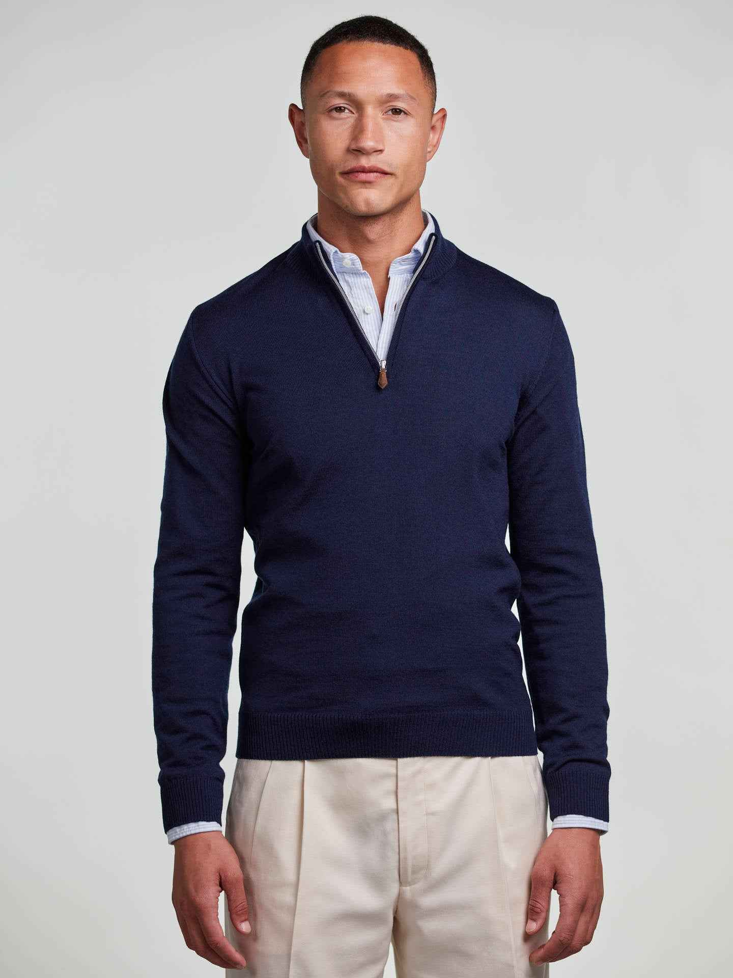 Half Zip Tröja i Merinoull