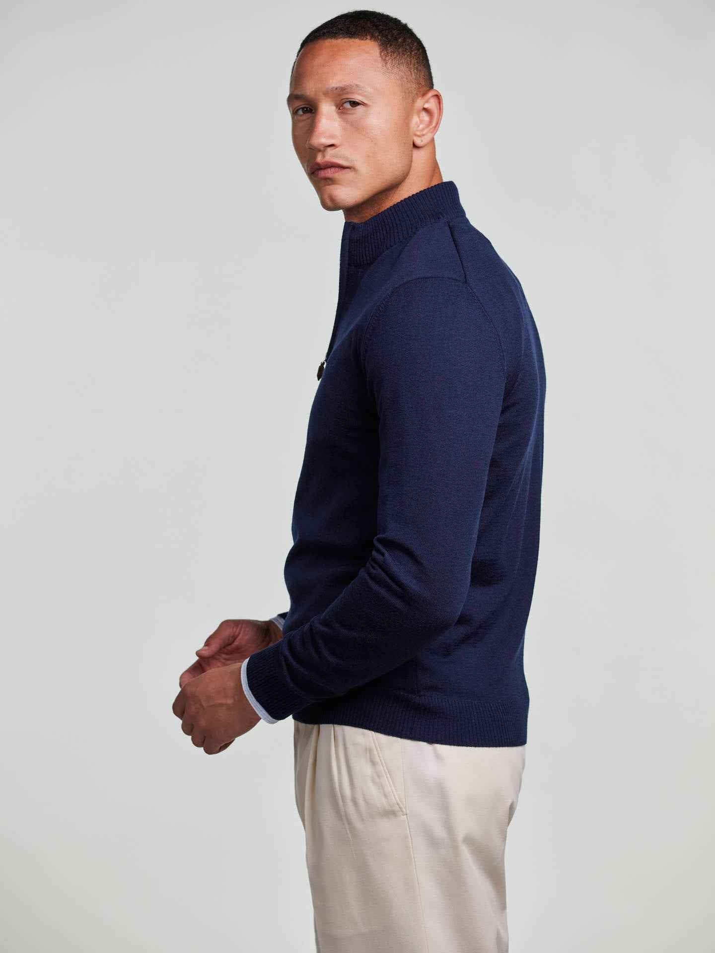 Half Zip Tröja i Merinoull
