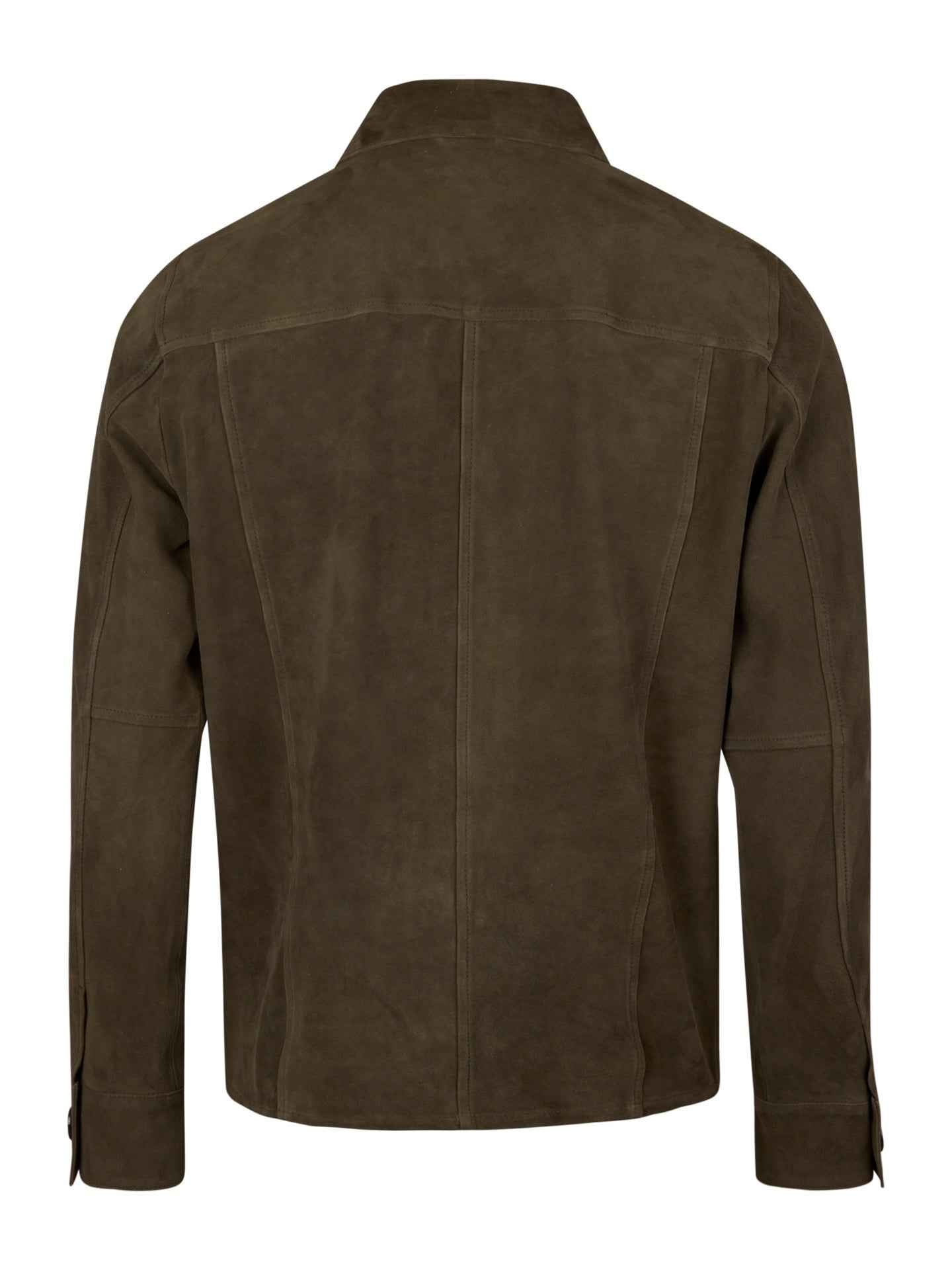 Grön Overshirt i Mocka