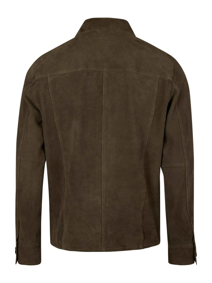 Grön Overshirt i Mocka