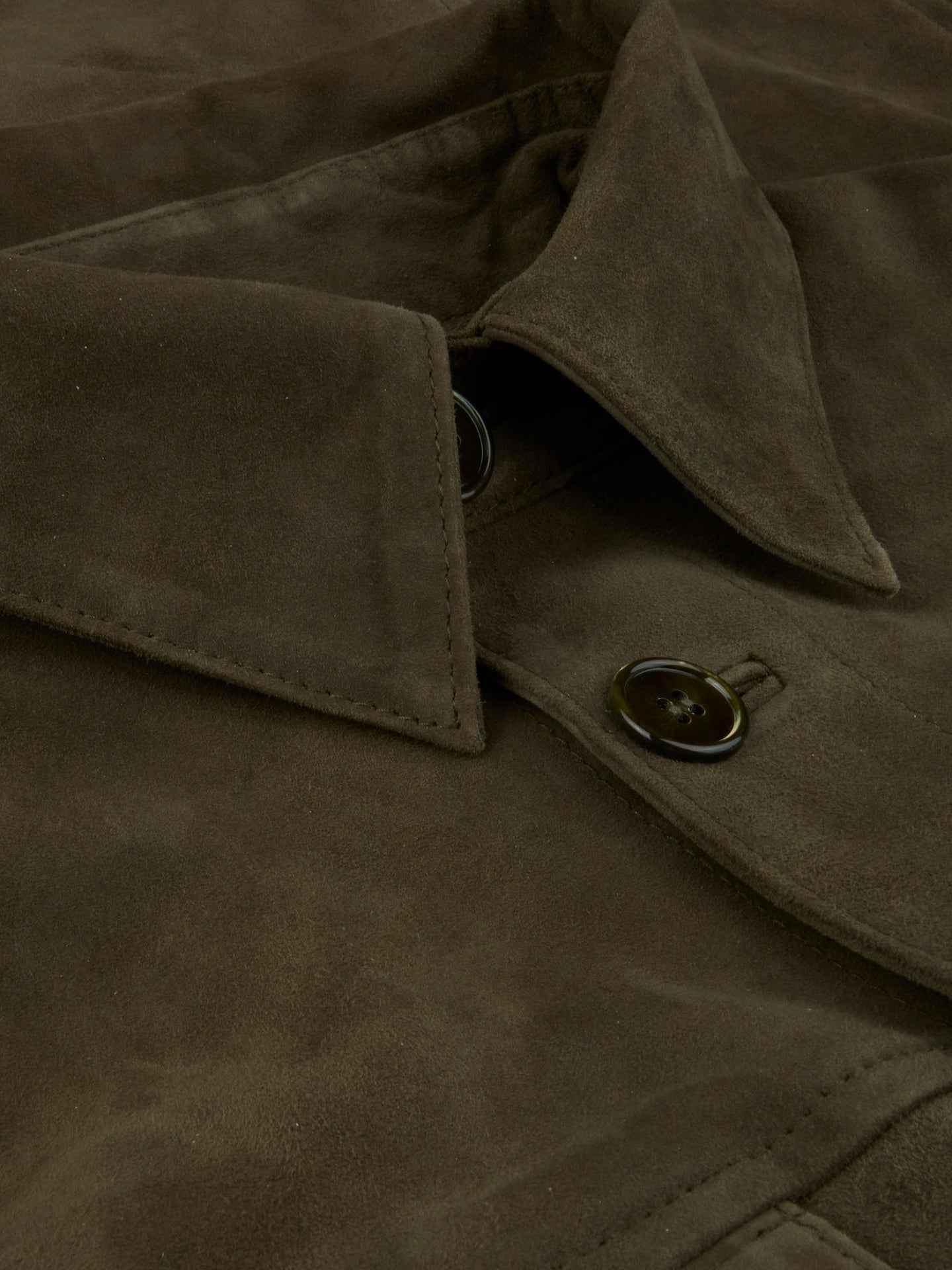 Grön Overshirt i Mocka