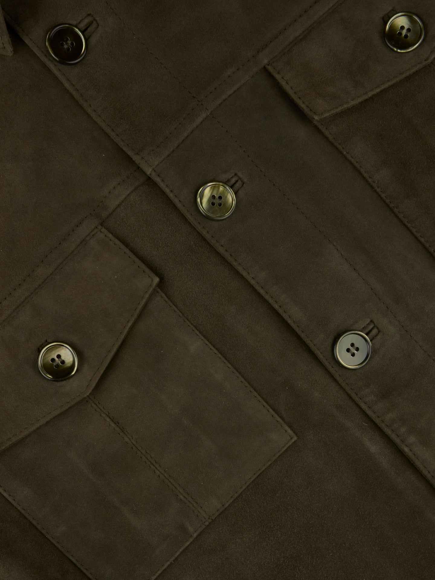 Grön Overshirt i Mocka