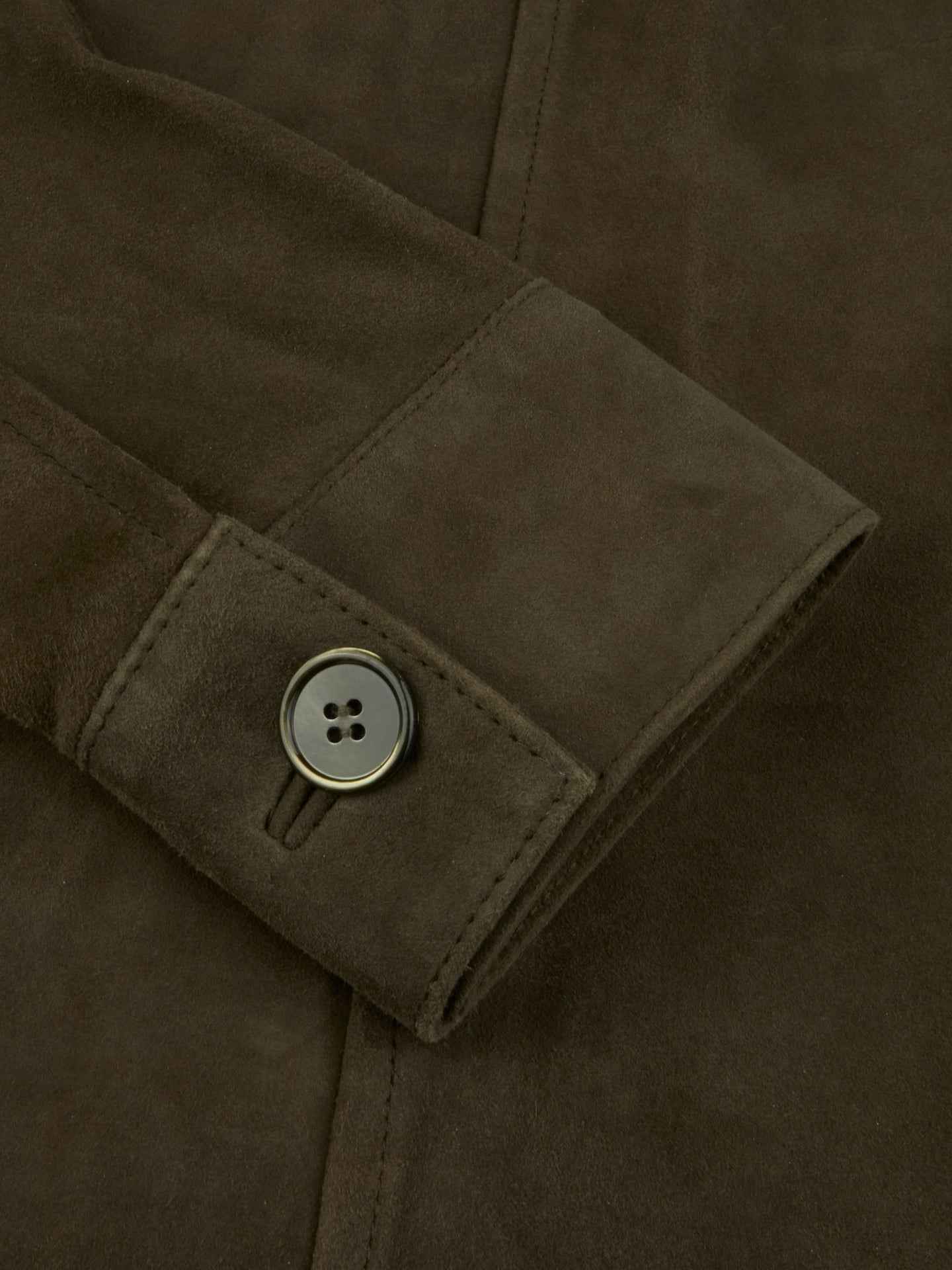 Grön Overshirt i Mocka