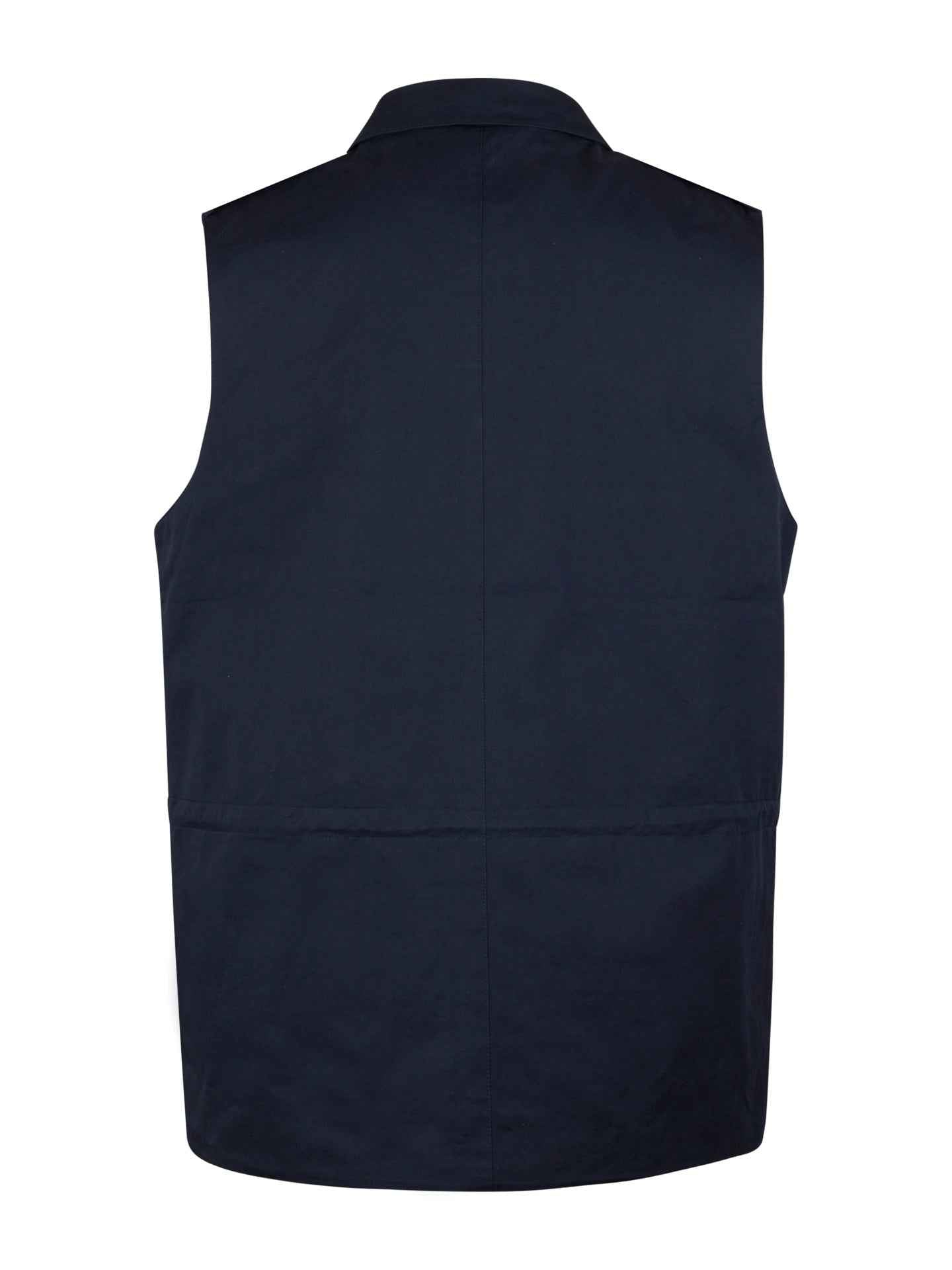 Navy Cotton Twill Väst
