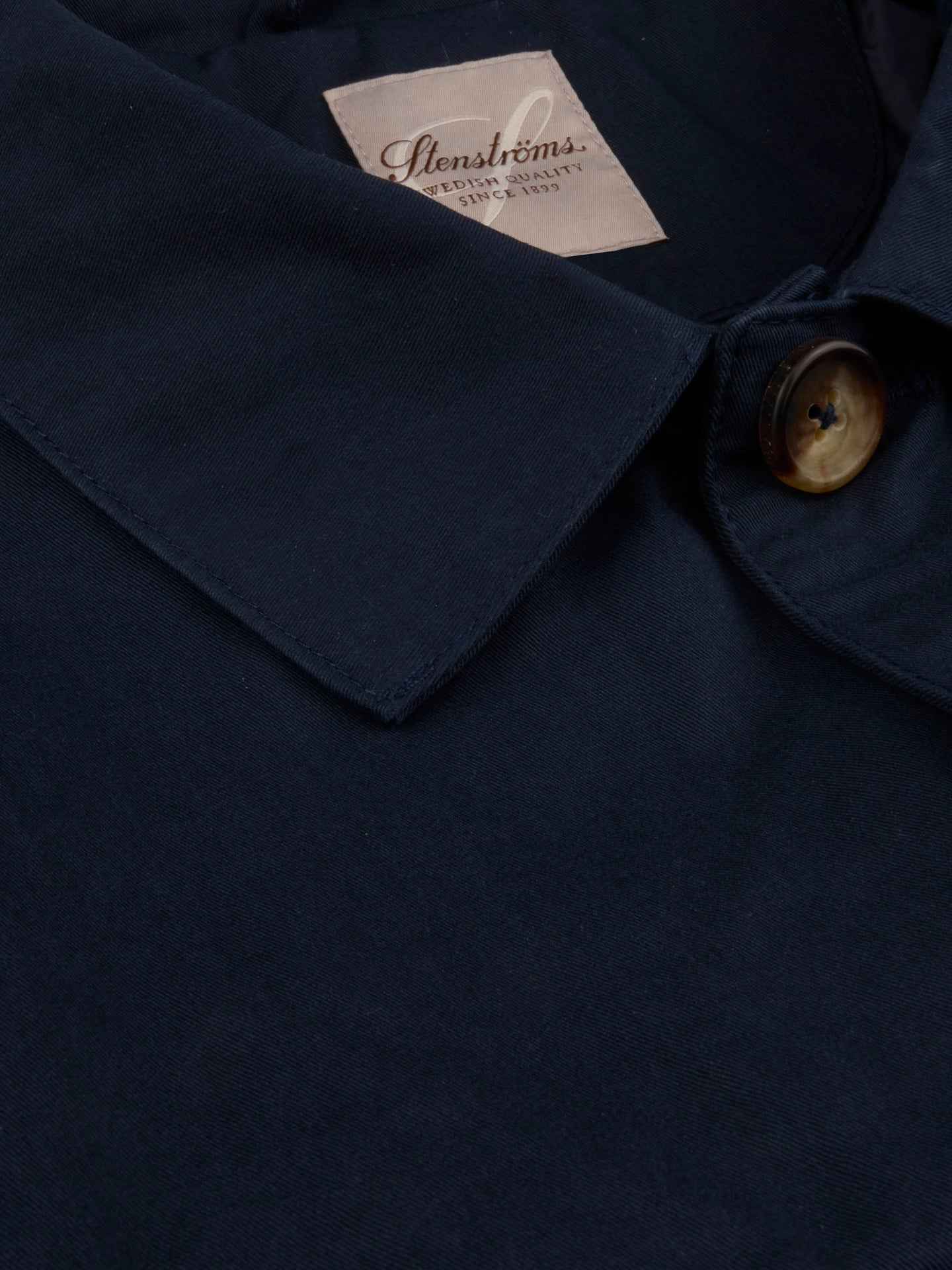 Navy Cotton Twill Väst