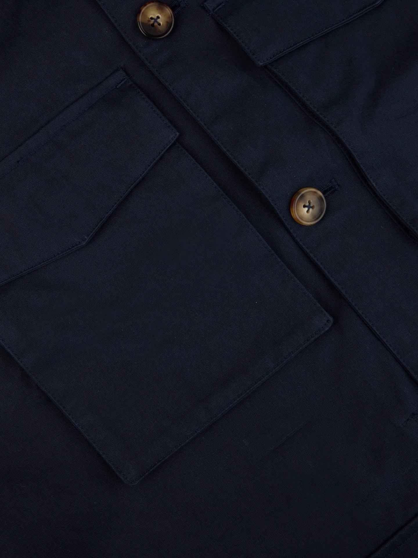 Navy Cotton Twill Väst