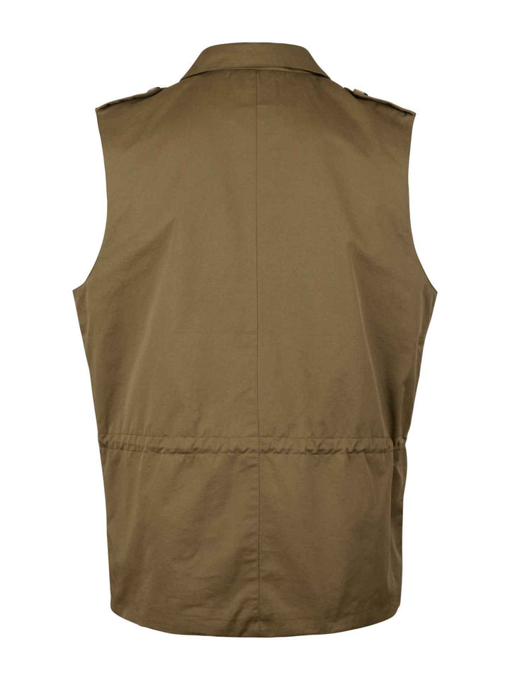 Grön Cotton Twill Väst