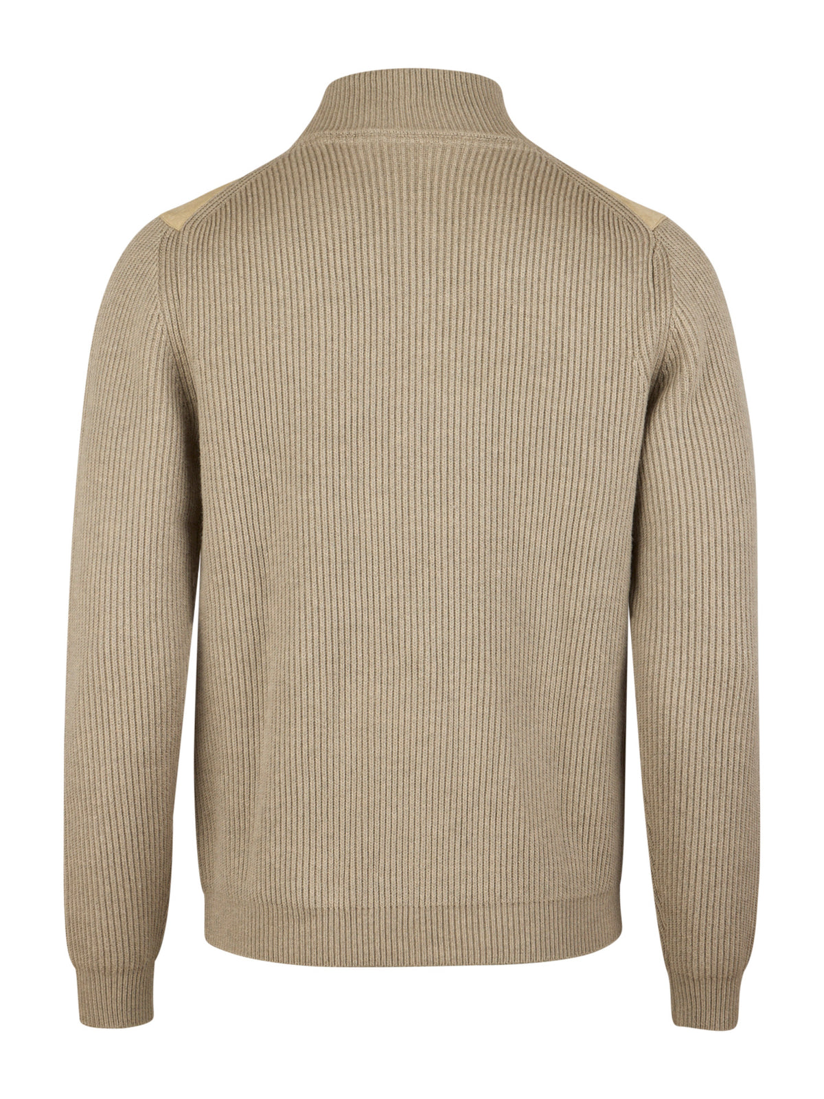 Beige Hybrid Alcantara Cardigan