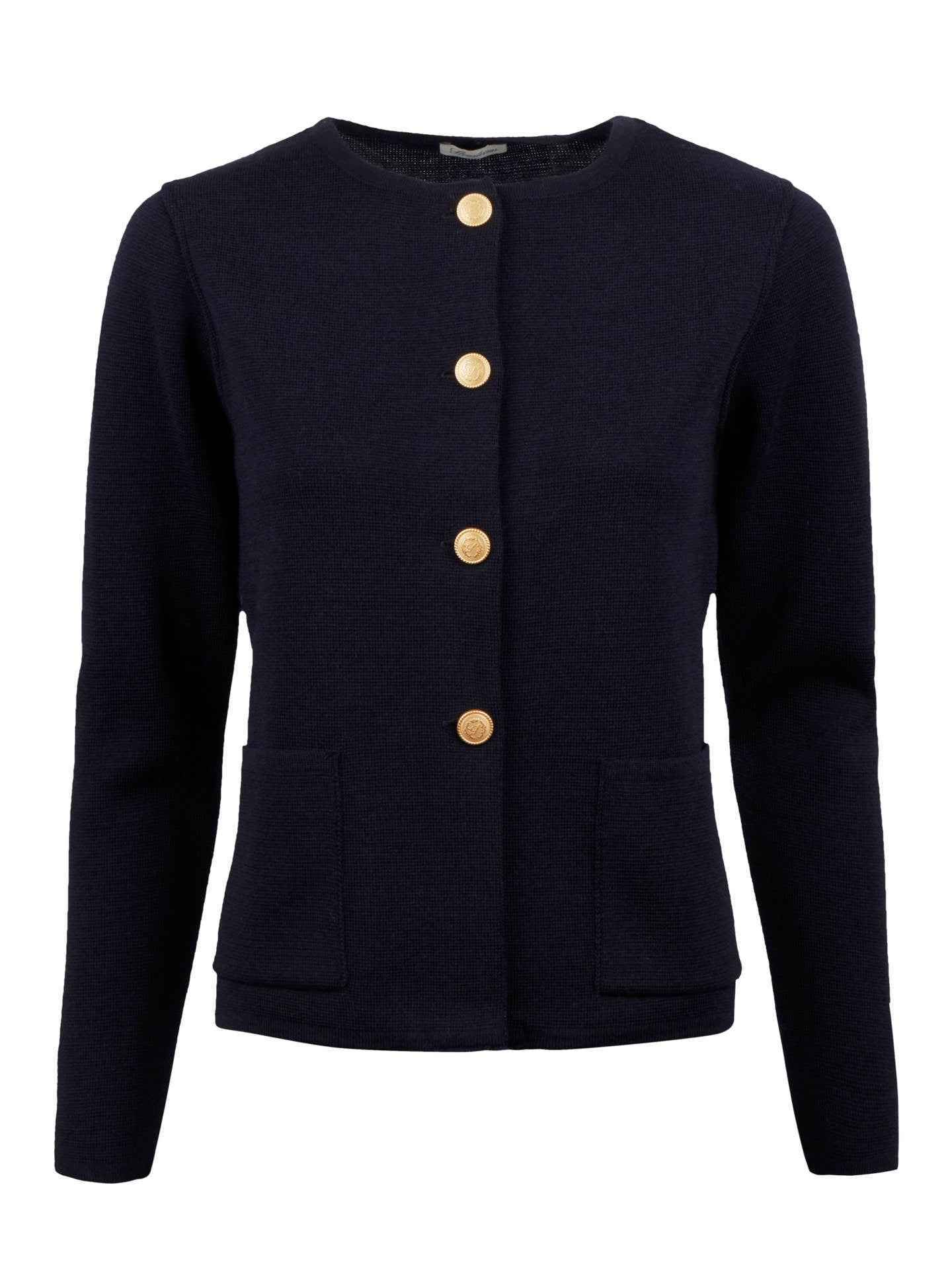 Marinblå Stina Merinoull Cardigan